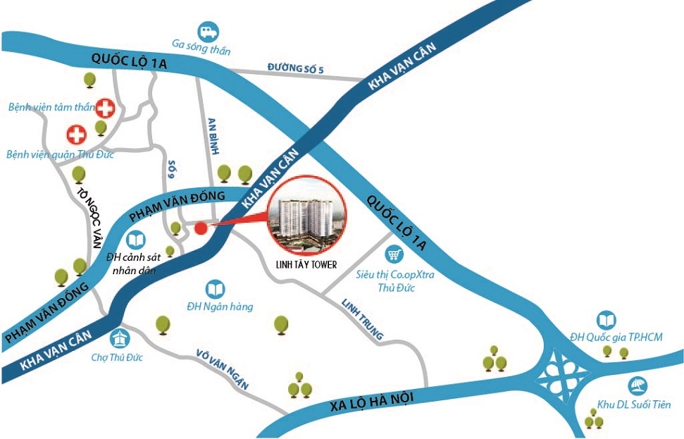 Vi Tri Can Ho Linh Tay Tower Jpg1 Vị trí đắc địa của Căn Hộ Chung Cư Linh Tây Tower