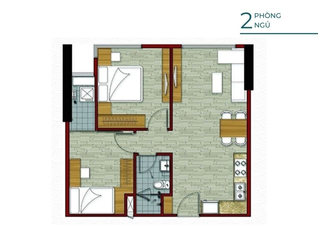 Flora Novia Mat Bang Can 2 Phong Ngu 1 Nha Ve Sinh 56m2 57m2 1024x771 3